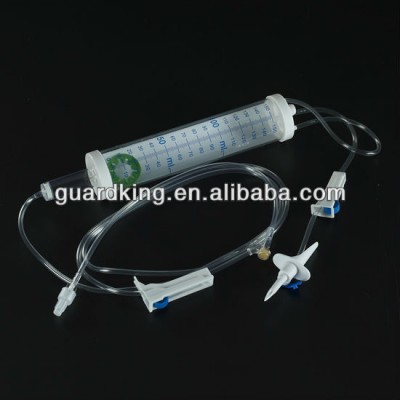 IV infusion set with burette